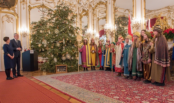 Empfang für österreichische Sternsingergruppen in der Hofburg. 